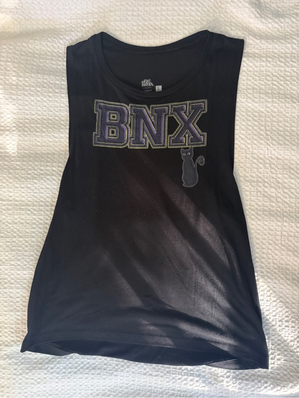 Black BNX Graphic Tank with Cat Accent - Hocus Pocus Inspired - Raw Threads